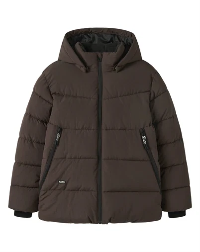Name It - NKMMelvin Puffer Jakke - Seal Brown 